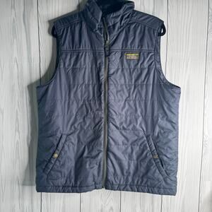 LL Bean Men's Mountain Classic Puffer Vest Blue Full Zip Size Large